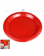 12 Pack de Plato Plástico Desechable. (1 Pack: 10 PCS ) Medidas : 23 cm aprox.