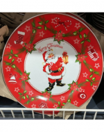 Plato Navideño de Cerámica Modelo Único x 6 Unds.