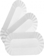 Canoa Porta Completos de Cartón Color Blanco x 400 Unds. Medida: 22 x 10 cm aprox.