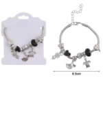Pulsera Ajustable con Dijes x 12 Unds.Medida: 6.5 cm aprox.