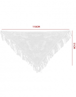 Puntilla Chilote Color Blanco x 12 Unds. Medida: 110 x 51 cm aprox.