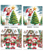 Puzzle Duendes de Navidad Modelos Surtidos x 12 Unds. Medida: 15 x 15 cm aprox.