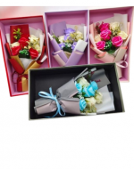 Ramo de 7 Rosas Artificiales  x 3 Unds.Medida: 32  x 18 x 10 cm aprox