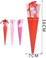 Rosa Artificial Led Colores Surtidos x 6 Unds. Medida: 7 x 36 cm aprox.