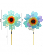 Remolino de Viento Doble Capa Girasol x 12 Unds.