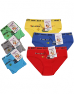Calzoncillo de Niño Colores Surtidos x 12 Unds. Tallas: 20 (2-4 / 22 (5-7) / 24 (8-10) / 26 (10-12)