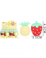 Sacapunta Fruta Cute Kawaii Colores Surtidos x 16 Unds. Medida: 3.5 x 4.5 cm aprox.