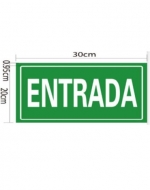 Señalética Luminoso Entrada x 24 Unds. Medidas: 30 x 20 cm