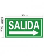 Señalética Luminoso Salida x 24 Unds. Medidas: 30 x 20 cm