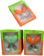 4 Set de Cuchara y Tenedor  para Bebe Colores Surtidos (1 Set Trae: 2 PCS)