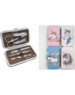 6 Set de Manicure Unicornio Modelos Surtidos (1 Set Trae 7 PCS) Medida: 6.3 x 10.4 cm aprox.
