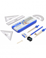 4 Set de Juego Geométrico con Estuche de Aluminio (1 Juego Trae 11 PCS)