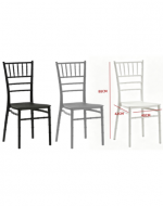 Silla Plástica Estilo Chiavari Colores Surtidos x 4 Unds. Medida: 42 x 40 x 88 cm aprox.