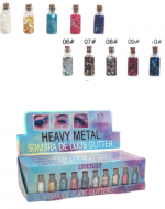 6 Set Sombra de Ojos Glitter en Polvo Colores Surtidos (1 Set Trae 10 Pcs)