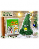 Mini Árbol Navideño Bailarín Musical x 4 Unds. Medidas: 18 x 8 cm aprox.