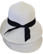 Sombrero de Verano Color Blanco x 12 Unds.