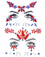 Stickers Brillos Fiestas Patrias x 12 Unds. Medida: 17 x 16.5 cm aprox.