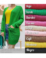 Tapado de Hilo con Bolsillos x 12 Unds. Talla: Estándar