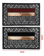 Tapete Exterior Casa Decorativo x 12 Unds. Medidas: 45 × 75 cm aprox.