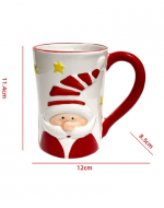 Taza de Navidad de Cerámica Decorativa x 12 Unds. Medidas: 11.4 x 12 x 8.5 cm aprox.