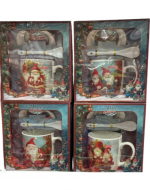 4 Set de Taza Navideña Modelos Surtidos (1 Set Trae 3 PCS) Medida: 18 x 16 cm aprox.