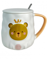 Taza de Cerámica Dino con Cuchara x 4 Unds.