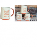 Taza de Loza con Diseños  x 12 Unds.Medida : 8 x 10 ,5 cm aprox