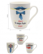Tazas de Cerámica Dia del Padre Modelos Surtidos x 12 Unds.Medida : 10.5 x 8cm aprox.