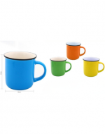 Taza de Cerámica Colores Surtidos x 6 Unds. Medida: 10 x 10 cm aprox.