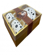 4 Set Taza de Loza con Diseño (1 Set Trae: 4 PCS)