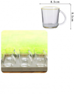 4 Set Tazas de Vidrio (1 Set Trae 6 PCS) Medida: 340 ml aprox.