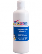 Frasco de Témpera Color Blanco Murano x 4 Unds. Medida: 500 ml