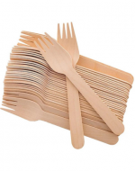 5 Set de Tenedor de Madera (1 Set Trae 100 Pcs)