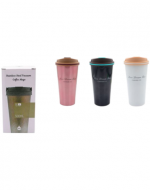 Vaso Termico con Tapa Colores Surtidos x 4 Unds. Medida: 500 ml aprox.