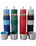 Termo para Mate con Bombilla Acero Inox x 4 Unds. Medida: 750 ml aprox.