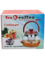 Tetera de Vidrio x 4 Unds. Medida: 900 ml aprox.