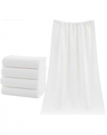 Toalla de Mano Microfibra Color Blanco x 12 Unds. Medida: 40 x 80 cm aprox