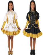 Traje Caporal de Niña (Elegir Talla y Color) x 4 Unds. Talla: 5/6 - 7/9 - 10/12 - 13/14 años aprox.