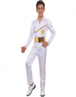 Traje Caporal Niño Color Blanco x 4 Unds. Talla: 5/6 - 7/9 - 10/12 - 13/14 años aprox.