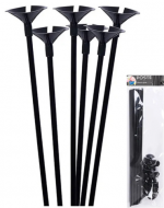 12 Set de Varillas de Globos Color Negro ( 12 PCS )Medida 42 cm aprox.