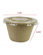 Vaso con Tapa Plástica Desechable x 200 Unds. Medidas : 7.5 x 4.8 cm aprox.