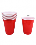 100 Pack de Vasos Desechables Plásticos. Capacidad : 500 ml (1 Pack: 10 PCS )