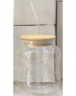 Vaso de Vidrio con Bombilla x 48 Unds.