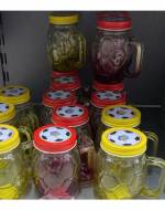 Vasos de Vidrio con Bombilla x 12 Unds. Medida: 450 ml aprox.