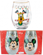 4 Set de Vasos de Vidrio Mickey (1 Set Trae 2 PCS) Medida: 550 ml aprox.