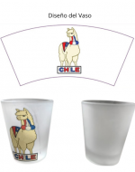 Mini Vasos de Vidrio Chile x 12 Unds. Medida: 6 x 3 cm aprox.