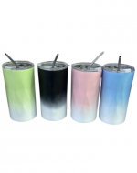 Vasos con Bombilla Colores Surtidos x 4 Unds.