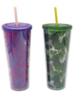 Vaso con Bombilla Modelos Surtidos x 12 Unds. Medida: 650 ml aprox.