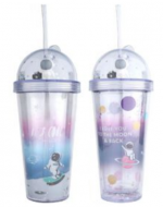 Vaso con Bombilla Astronauta Modelos Surtidos x 12 Unds. Medida: 380 ml aprox.