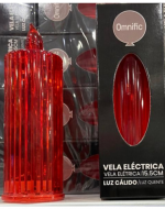 Vela Led  Acrílica  con Pila  x 12 Unds. Medida : 5 x 16  cm aprox